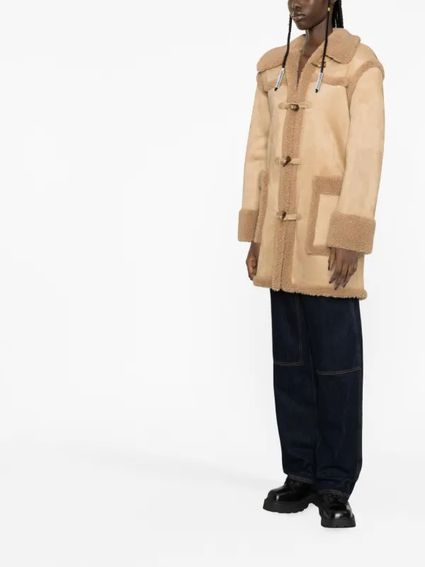 Yates shearling hot sale hooded coat