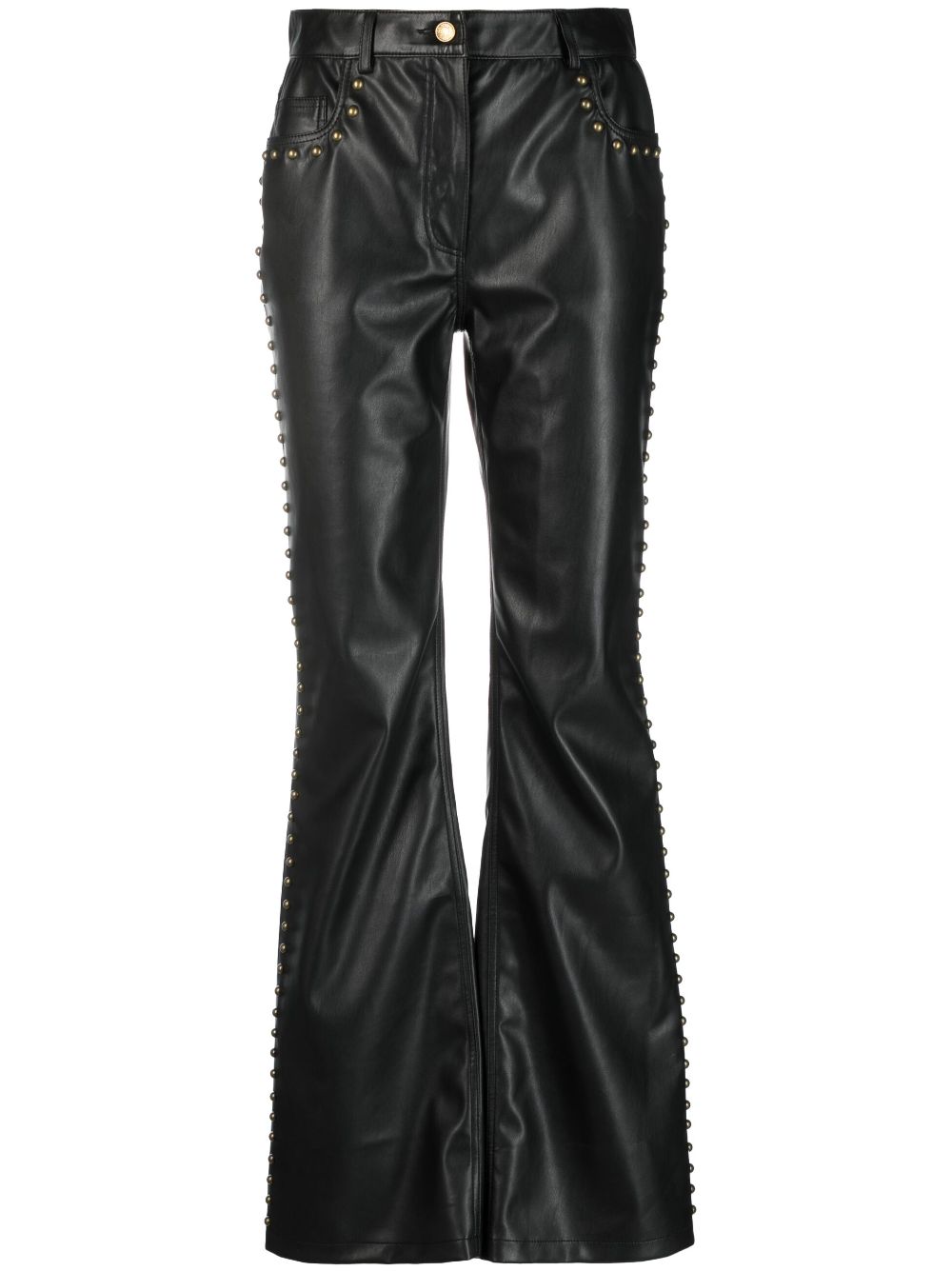 MOSCHINO JEANS stud-detail mid-rise trousers - Black