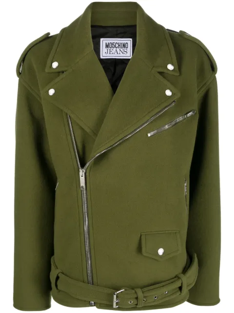 MOSCHINO JEANS notched-lapels military jacket 