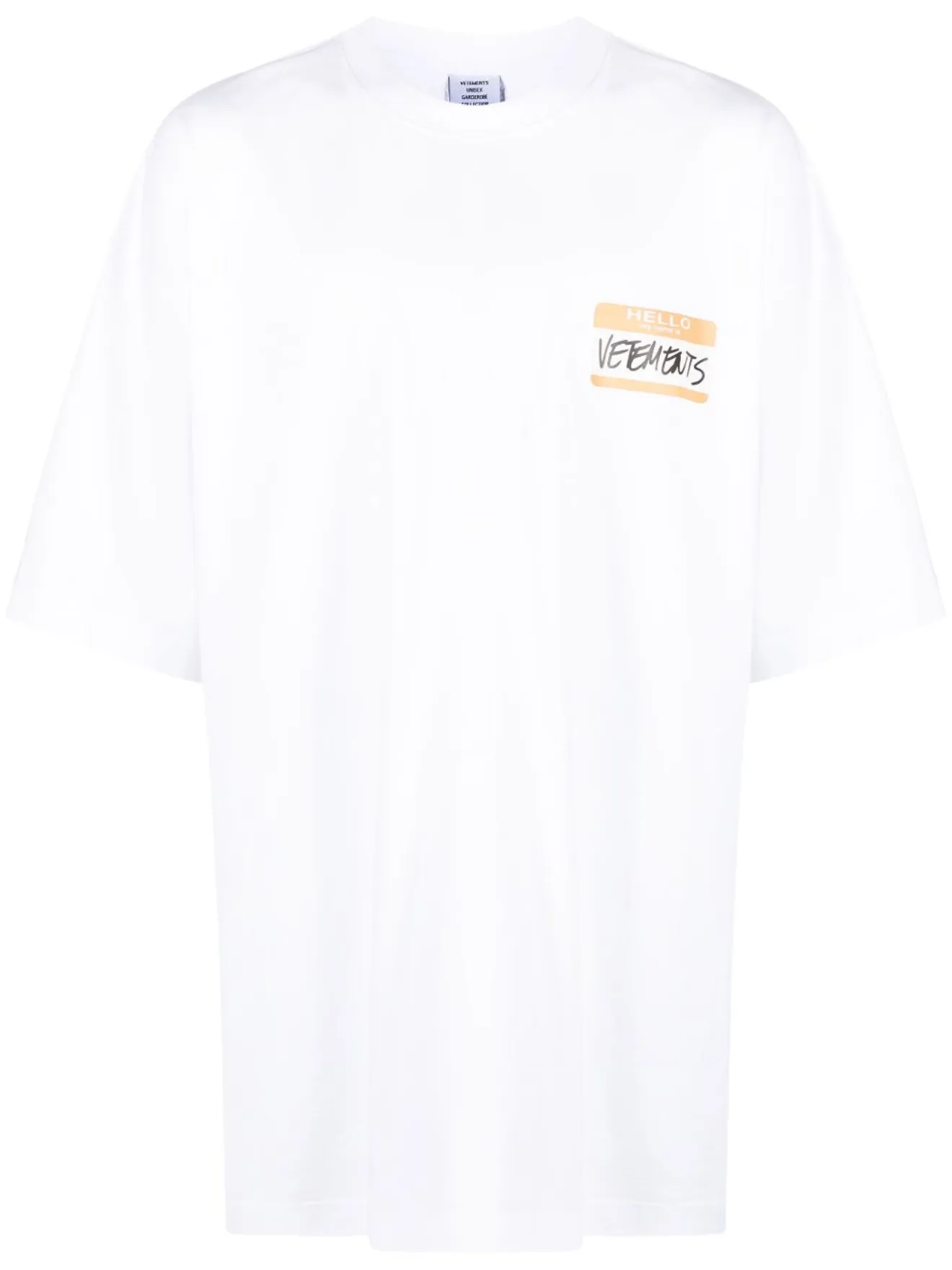 VETEMENTS My Name Is cotton T-shirt white | MODES