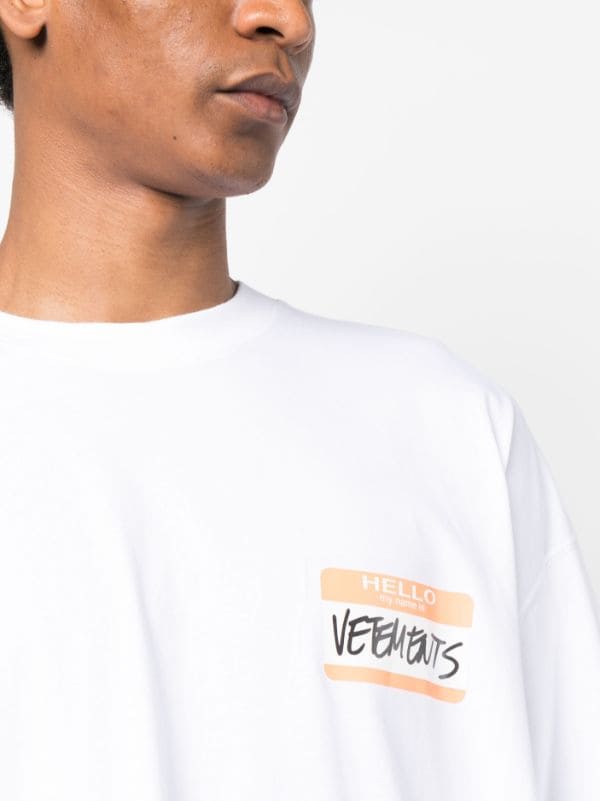 VETEMENTS My Name Is Cotton T-shirt - Farfetch