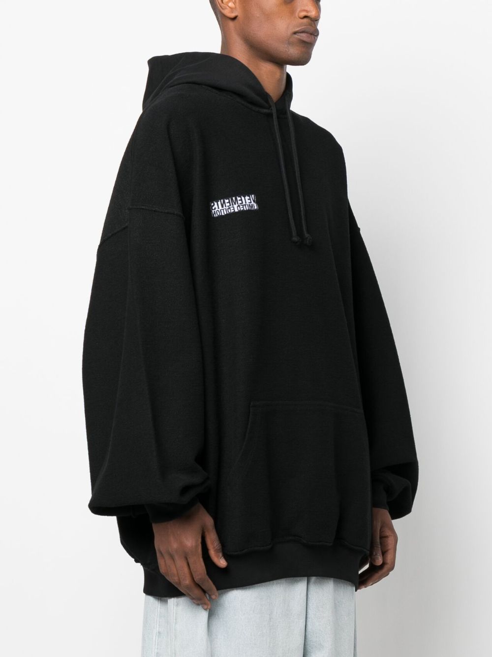 Vetements Inside Out Fitted Hoodie in White