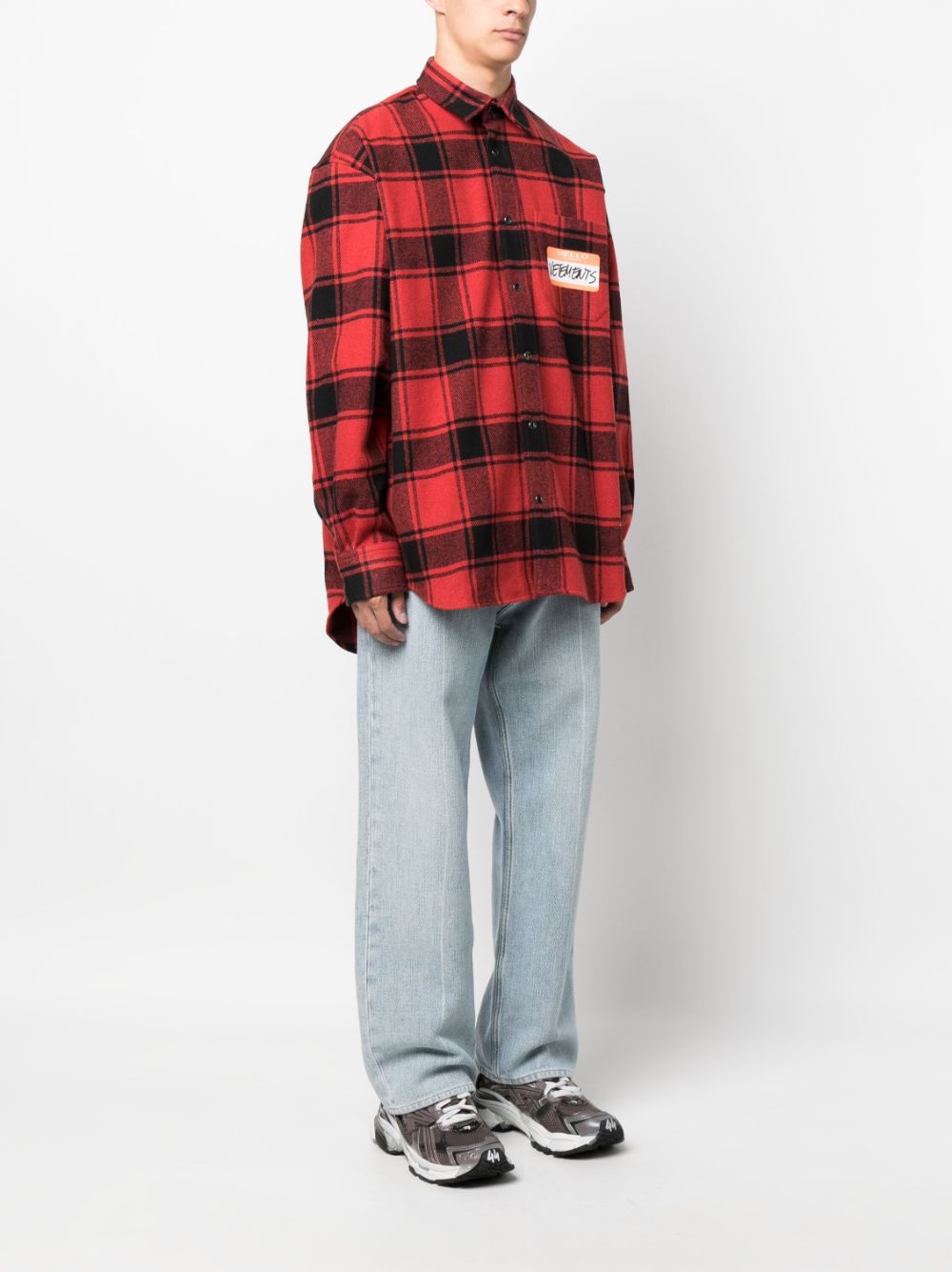 VETEMENTS Hello My Name Is Cotton Shirt - Farfetch