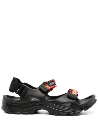 サンダル・ミュール LANVIN Lanvin x Suikoke Slippers in Black Rubber Woman Lanvin x Suicoke Women's Black Nubuck Sandals