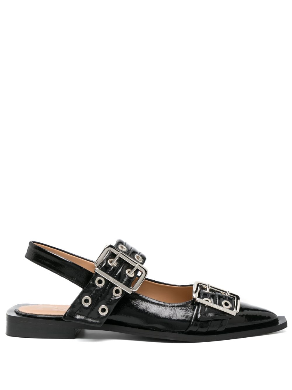 Image 1 of GANNI eyelet-detail slingback pumps