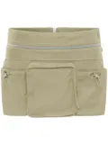 Dion Lee belted-waist mini skirt - Green