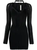 Dion Lee open-knit corset minidress - Black