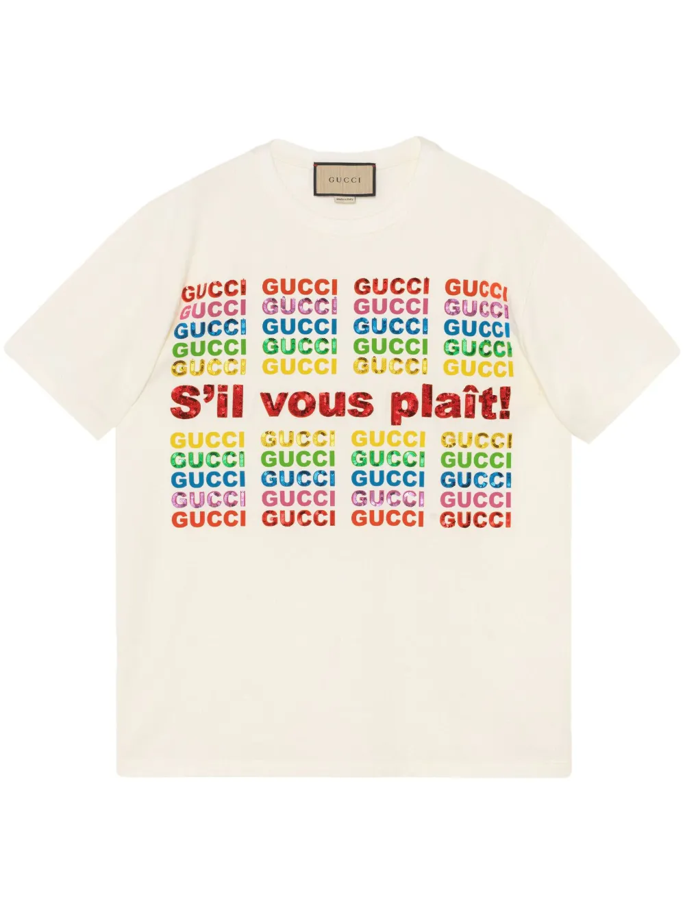 Gucci Logo Print Cotton T Shirt Farfetch