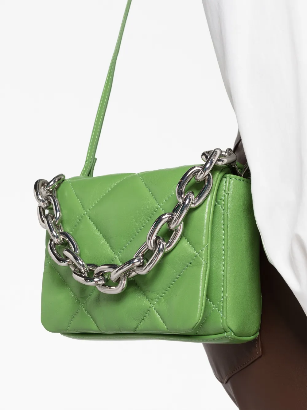 STAND STUDIO Hestia schoudertas met kettingdetail Groen