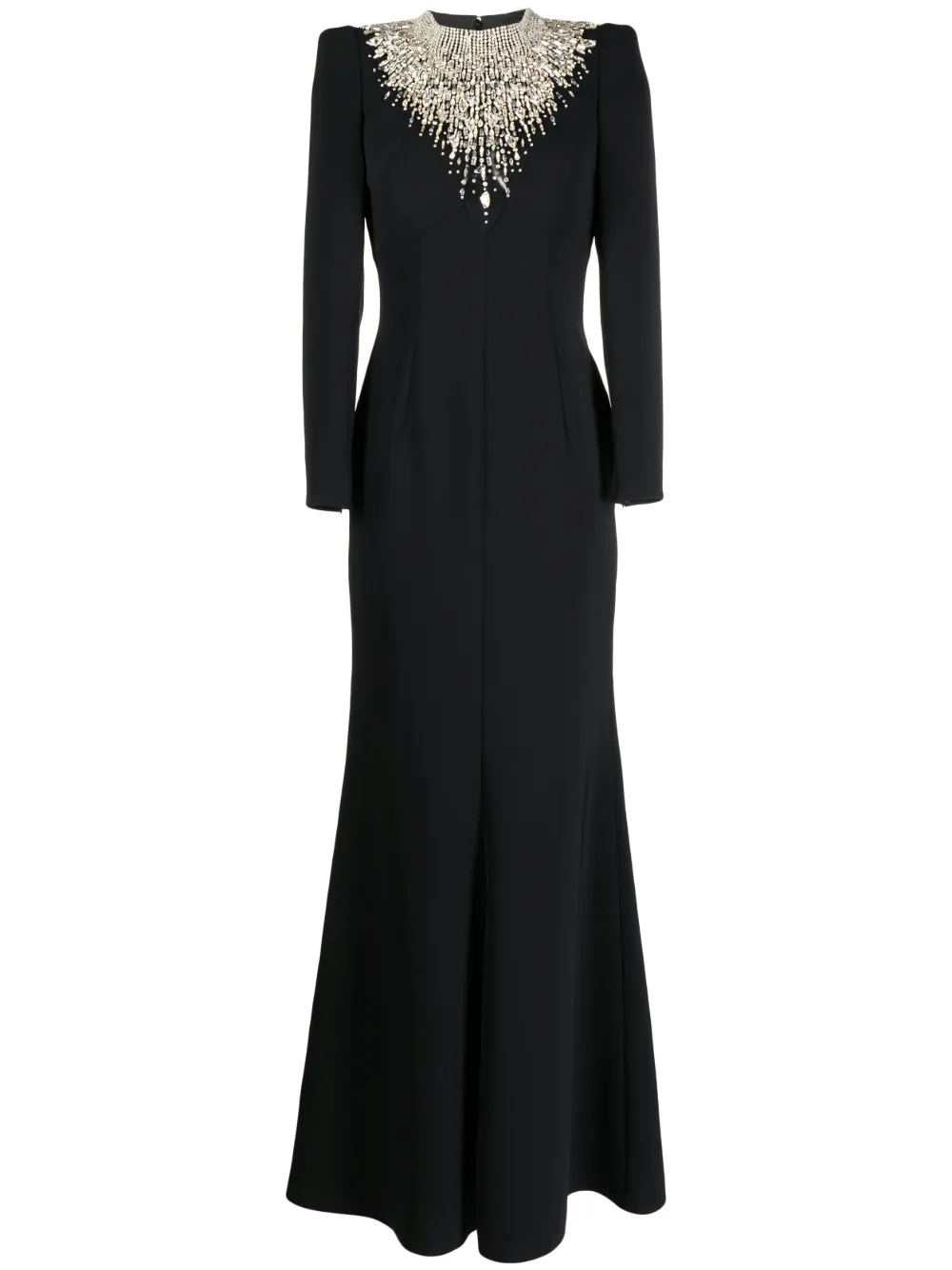 JENNY PACKHAM LAKA CRYSTAL-EMBELLISHED CREPE GOWN