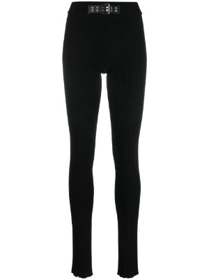 AERON ribbed-knit front-slit Leggings - Farfetch