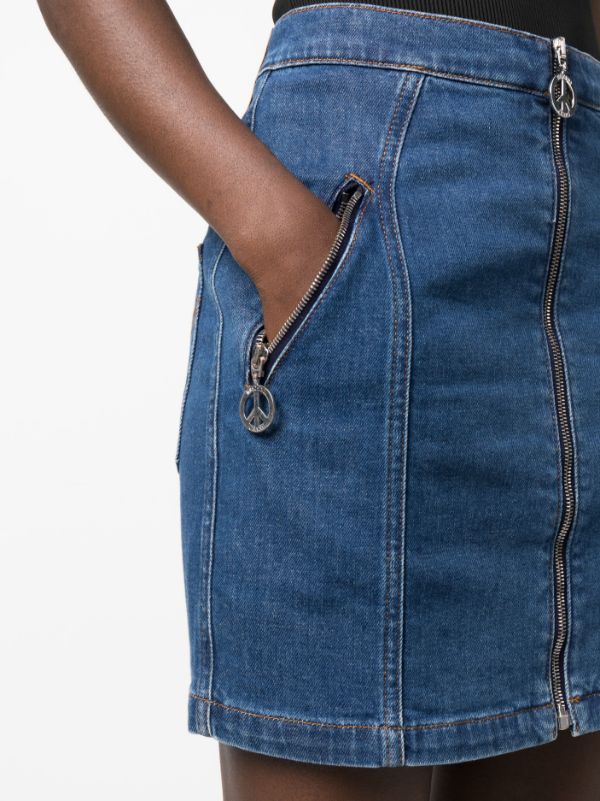 Denim skirt sale zip