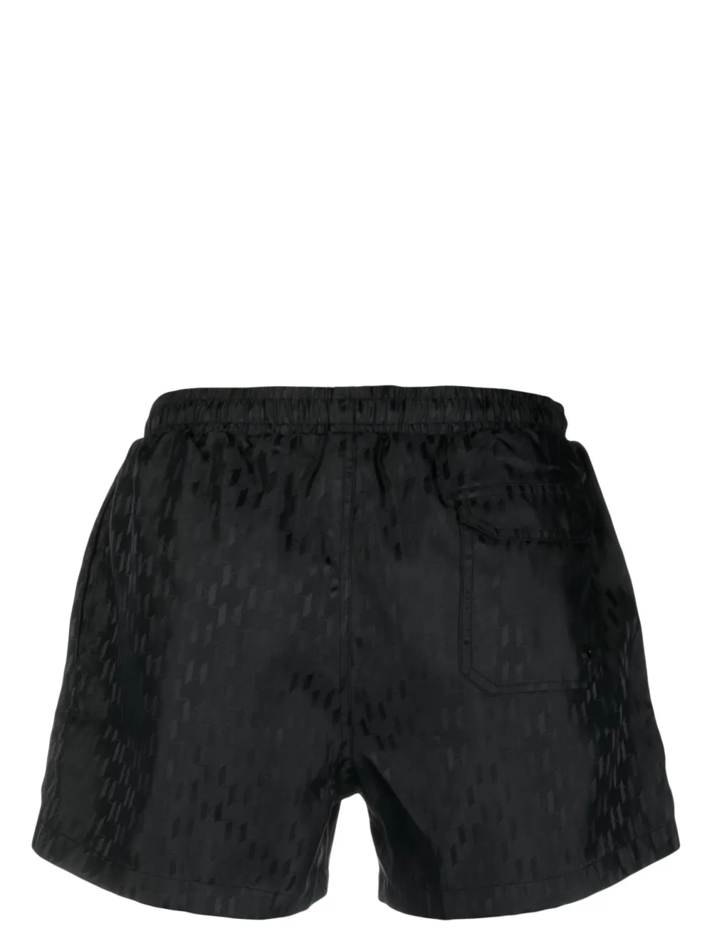 Karl Lagerfeld monogram-pattern swim shorts - Zwart