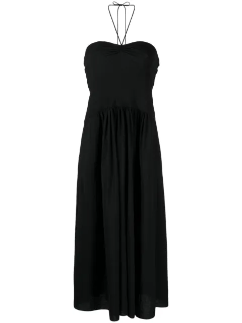 Vince halterneck pleated dress V936851590 - 0