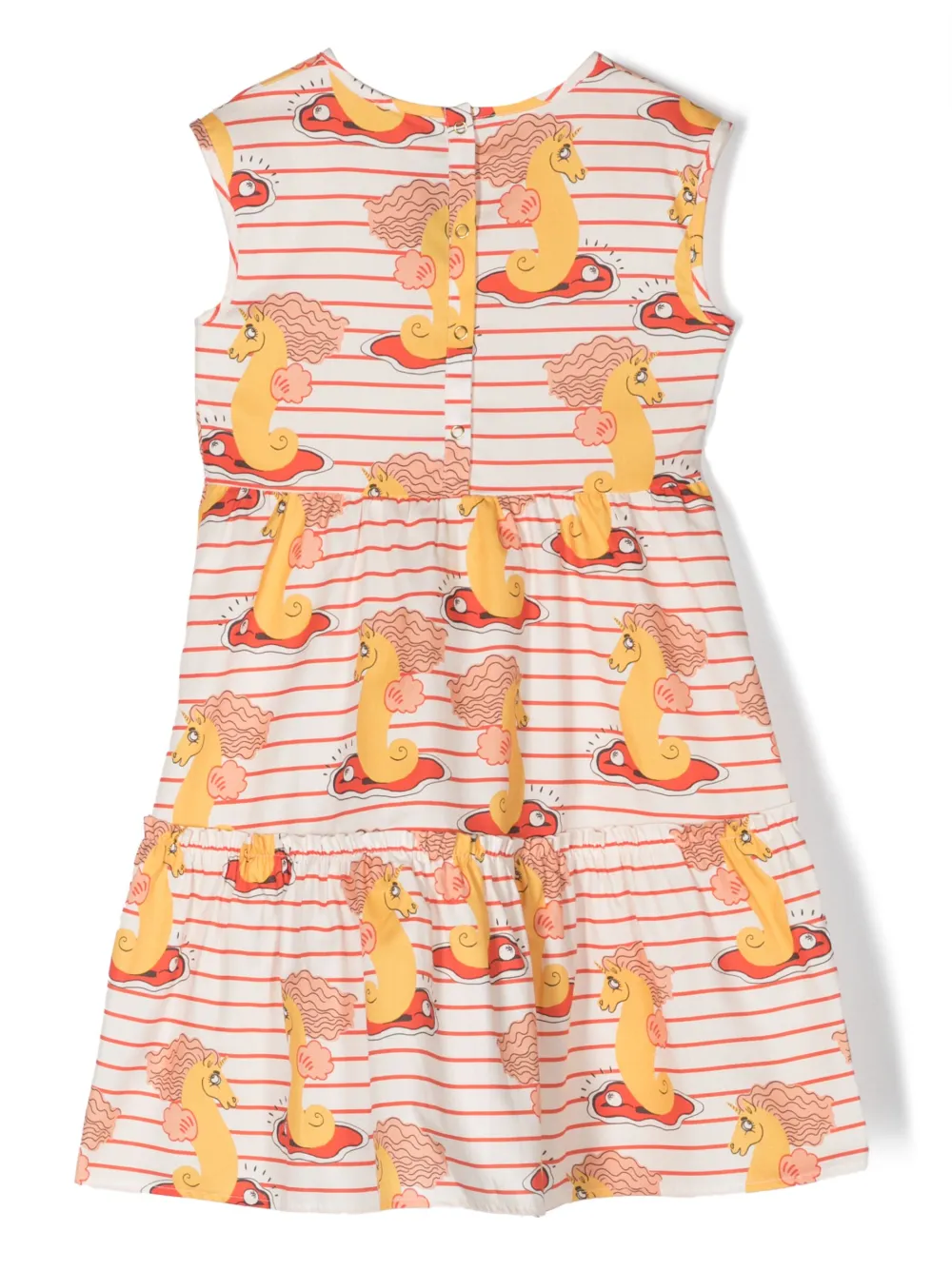 Mini Rodini Jurk met bloemenprint - Wit