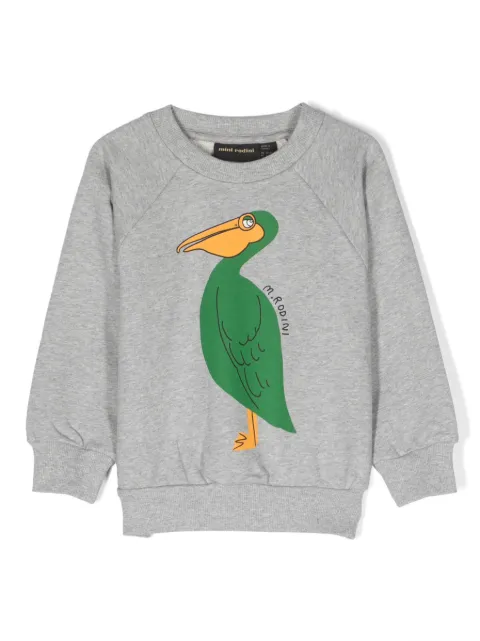 Mini Rodini pelican print crew neck sweatshirt