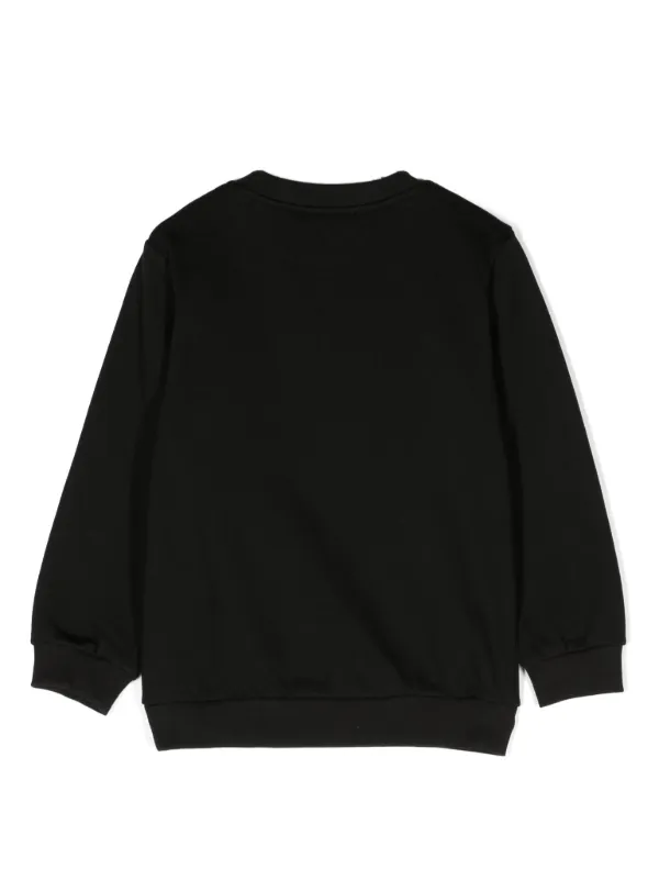 Balmain Kids logo-embellished Cotton Sweatshirt | Black