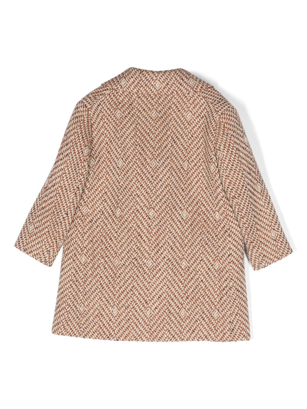 Gucci Kids double-breasted Square G chevron coat - Bruin