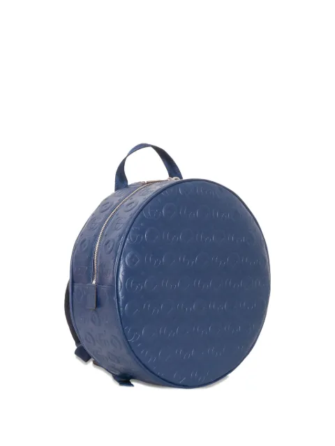 Gucci Kids embossed logo-print leather backpack