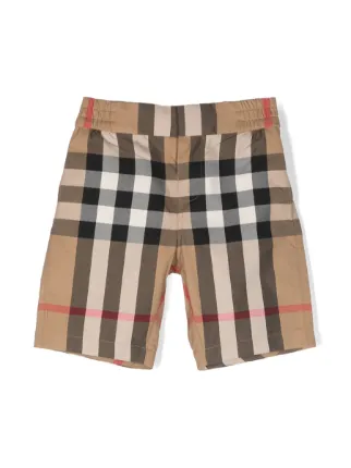 Burberry Kids Shorts Con Motivo Vintage Check Neutro FARFETCH MX