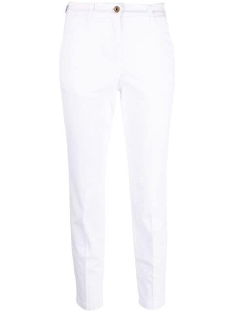 Jacob Cohën logo-embroidered cropped trousers