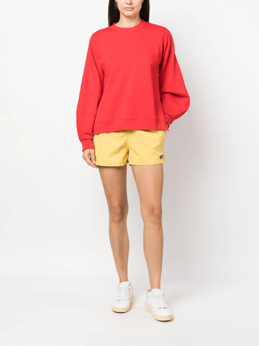 Patagonia elasticated-waist mini shorts - Geel