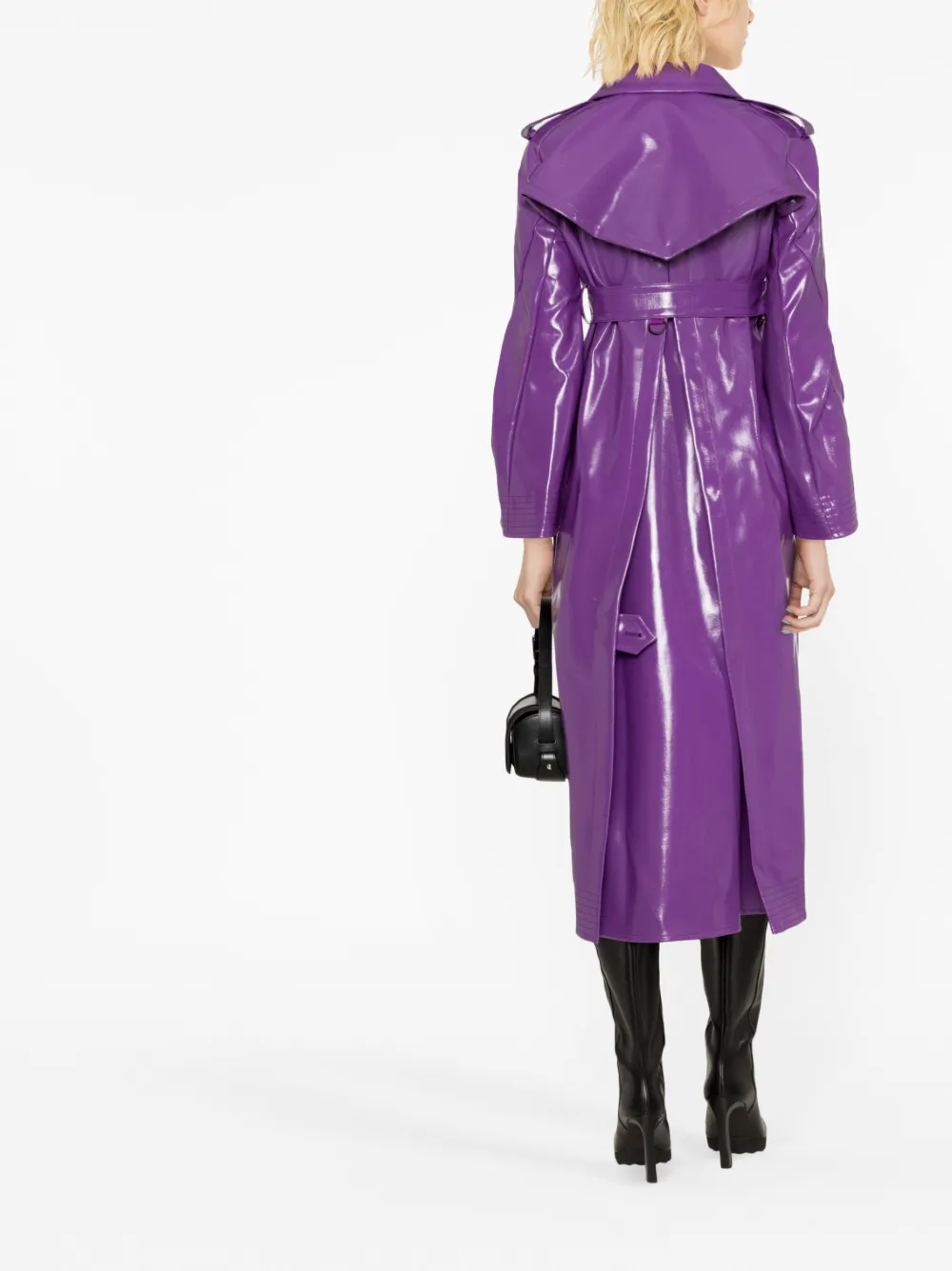 Sacai エナメルレザー トレンチコート - Farfetch
