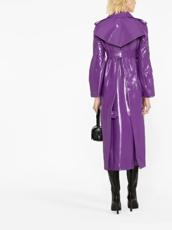 Sacai エナメルレザー トレンチコート - Farfetch