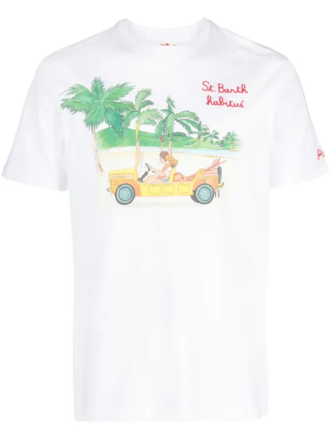 MC2 Saint Barth t-shirt en coton à imprimé graphique 