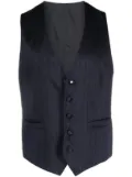 Lardini logo-patch waistcoat - Blue