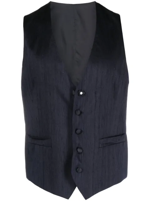 Lardini logo-patch waistcoat