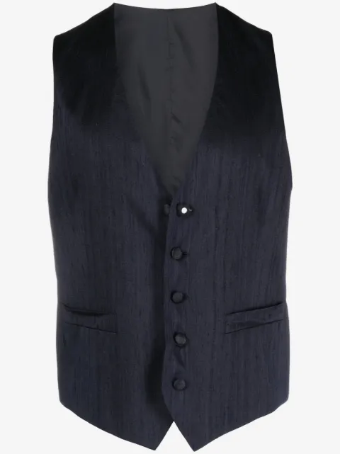 Lardini logo-patch waistcoat