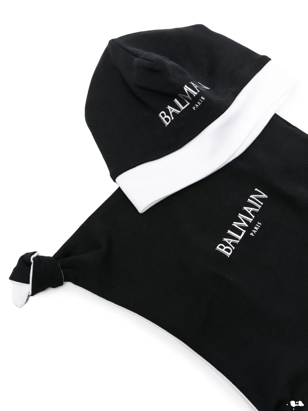 Balmain Kids Babypakje met logoprint Zwart