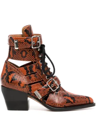 Chloe Reilly 60mm Snakeskin Boots Farfetch