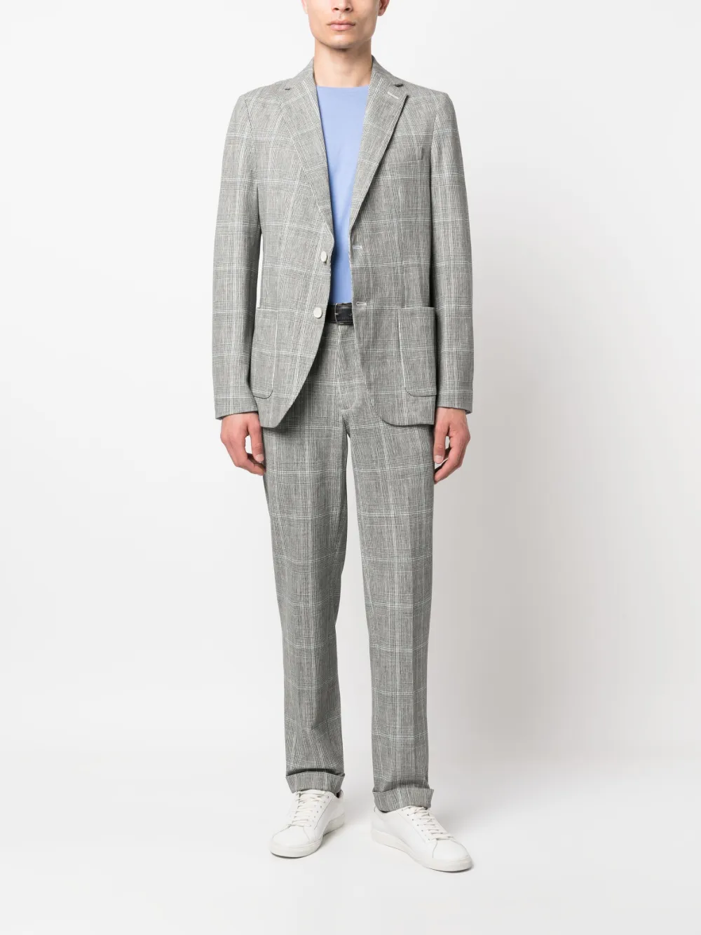 Circolo 1901 check-pattern straight-leg trousers - Zwart