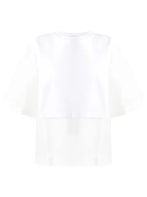 Fabiana Filippi semi-sheer panelled cotton T-shirt