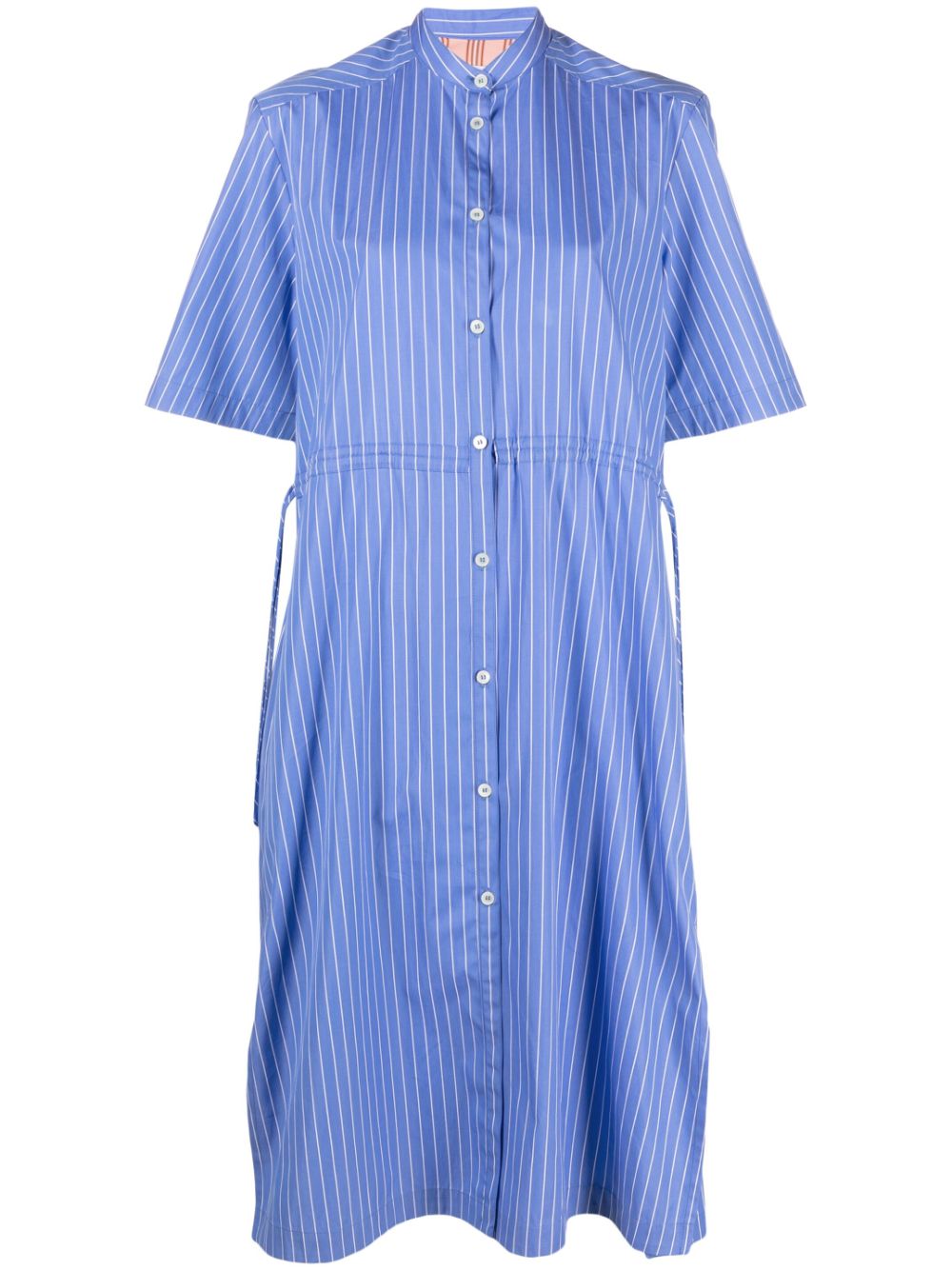 wearing a shirt dress