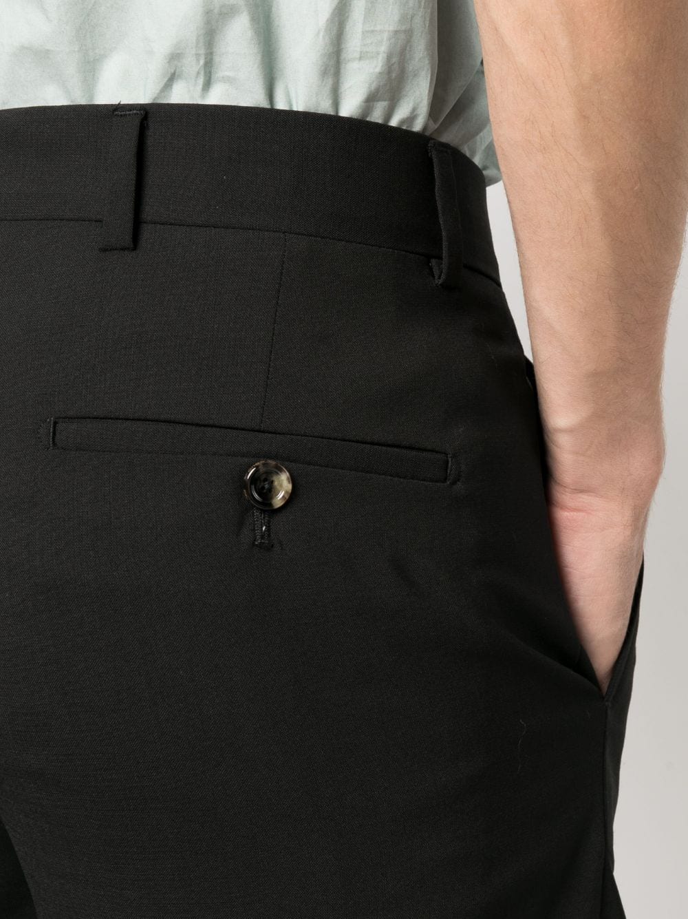 Shop Dell'oglio Robert Mid-rise Straight-leg Trousers In Schwarz