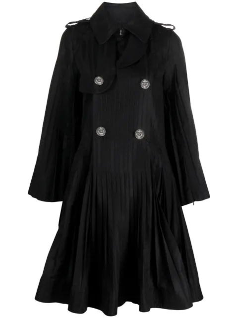 sacai double-breasted peplum coat