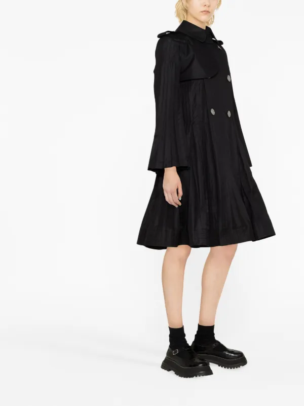 Sacai ダブルコート | ブラック | FARFETCH JP