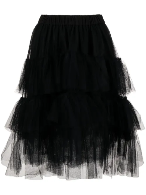 Jupe mi-longue à volants superposés - Simone Rocha - Modalova