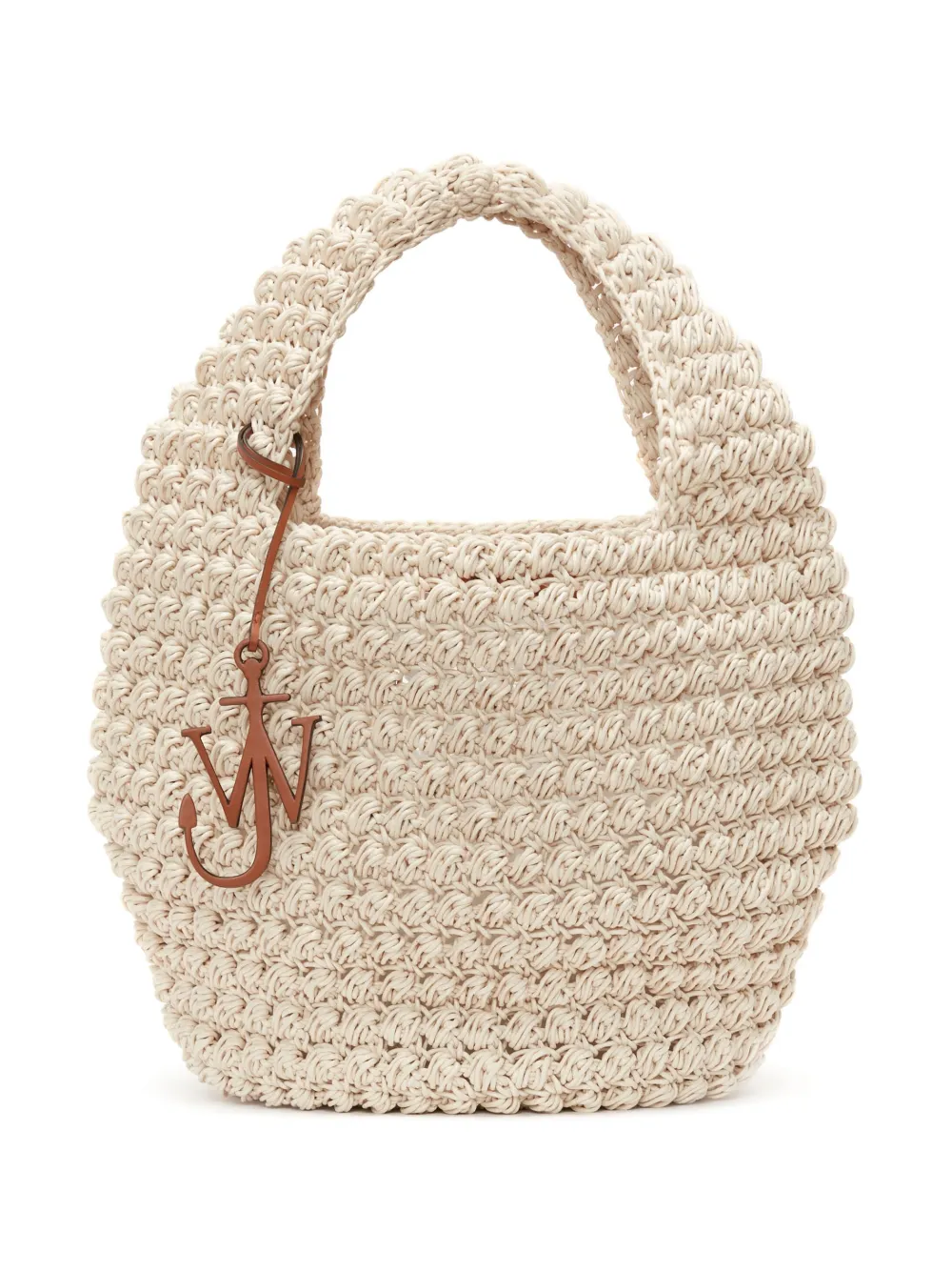 Shop Jw Anderson Large Popcorn Basket Bag In Neutrals