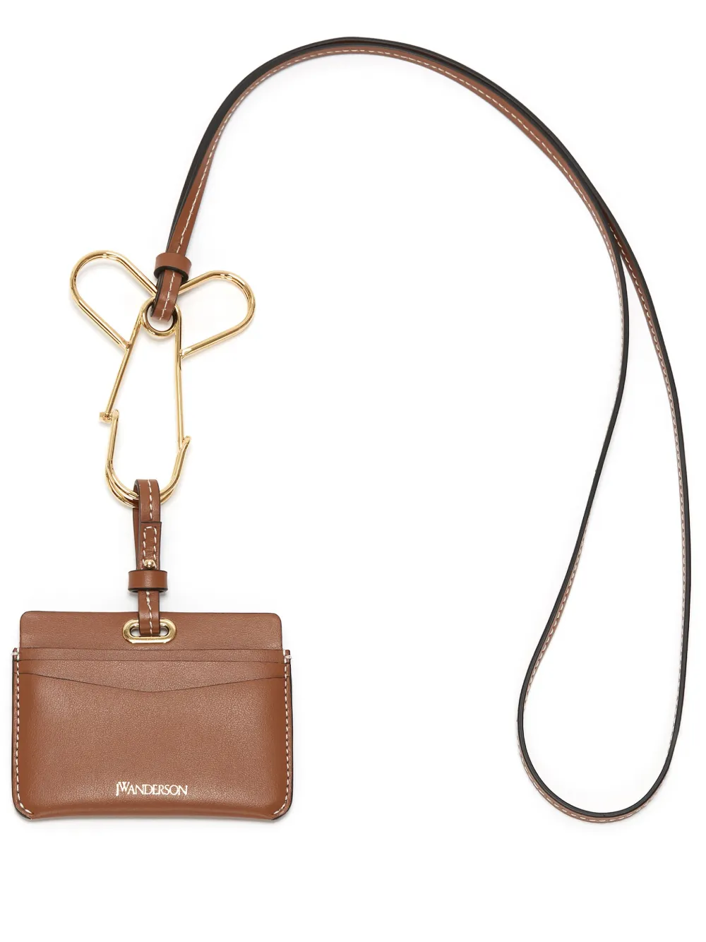 JW Anderson porte-cartes en cuir - Marron Top Merken Winkel