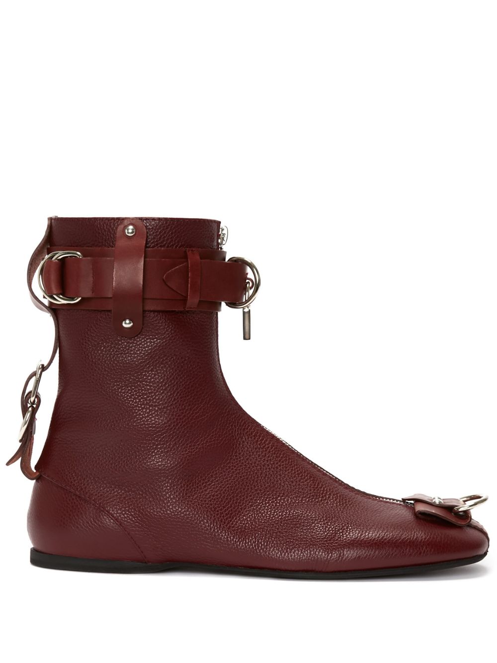 JW Anderson Padlock Ankle Boots | Red | FARFETCH