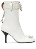 JW Anderson padlock ankle boots - White