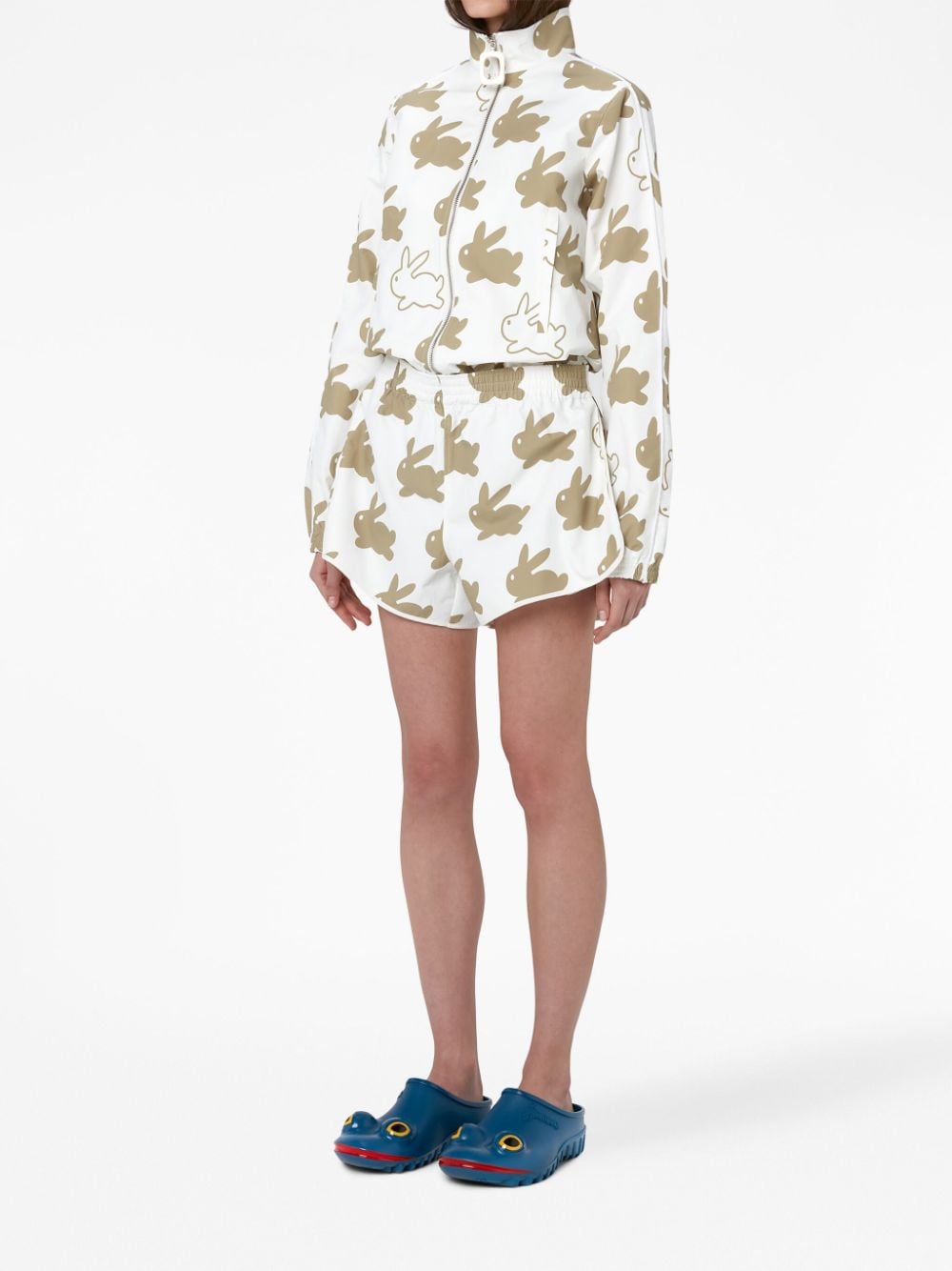 Shop Jw Anderson Bunny-print Technical Jacket In White
