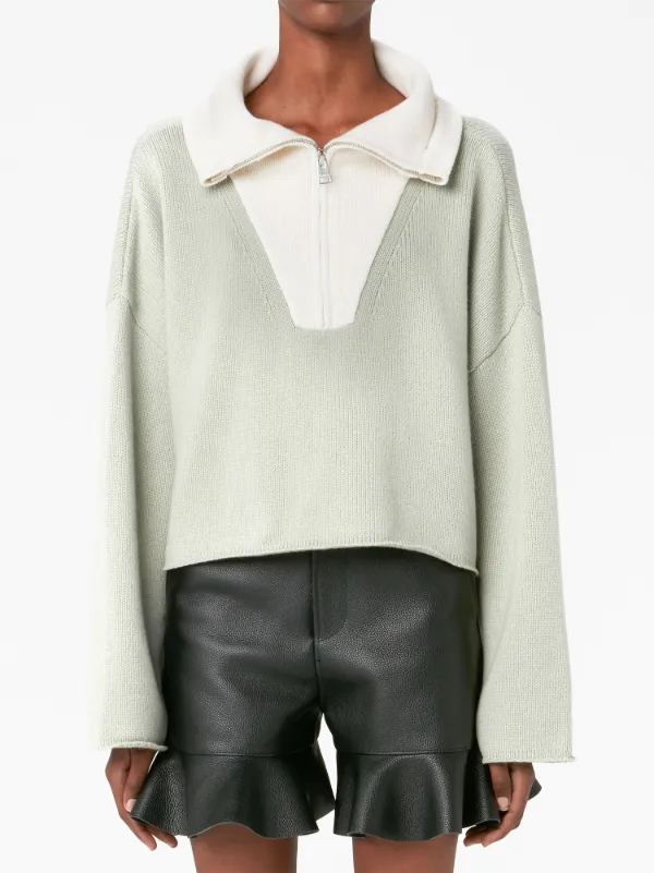 JW Anderson ロゴパッチ セーター | ホワイト | FARFETCH JP