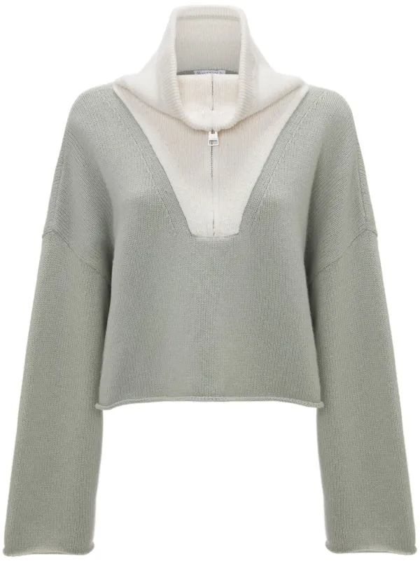 JW Anderson Logo-patch Long-sleeve Jumper in White