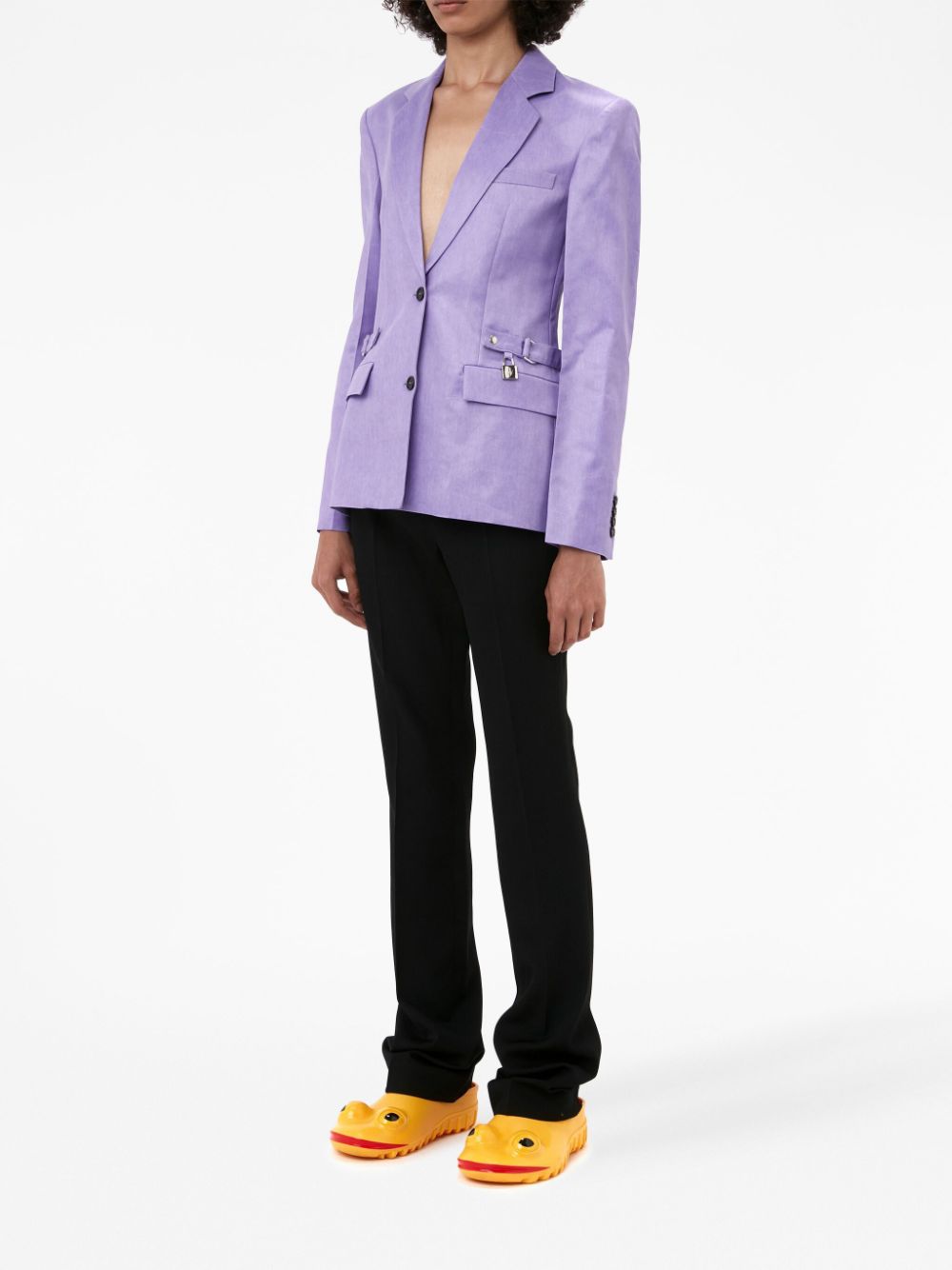 JW Anderson notched-lapels button-fastening blazer - Purple