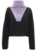 JW Anderson logo-patch zip-up jumper - Black